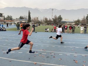 Diego Parrao en pista.